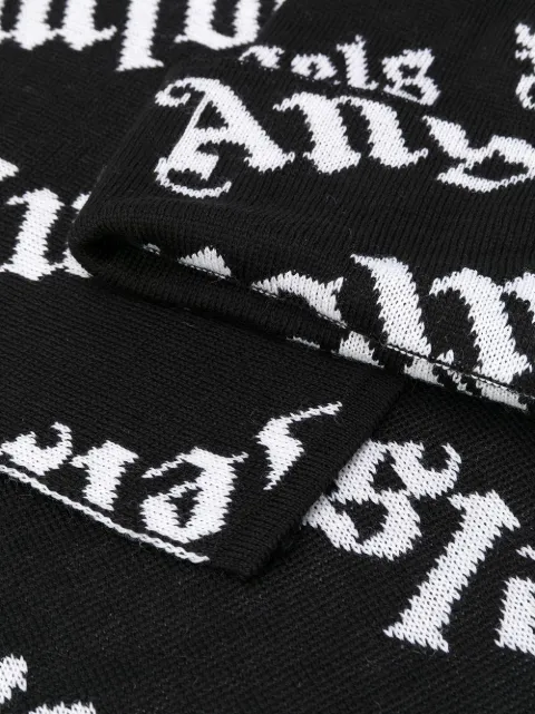 Palm Angels logo-intarsia Beanie And 