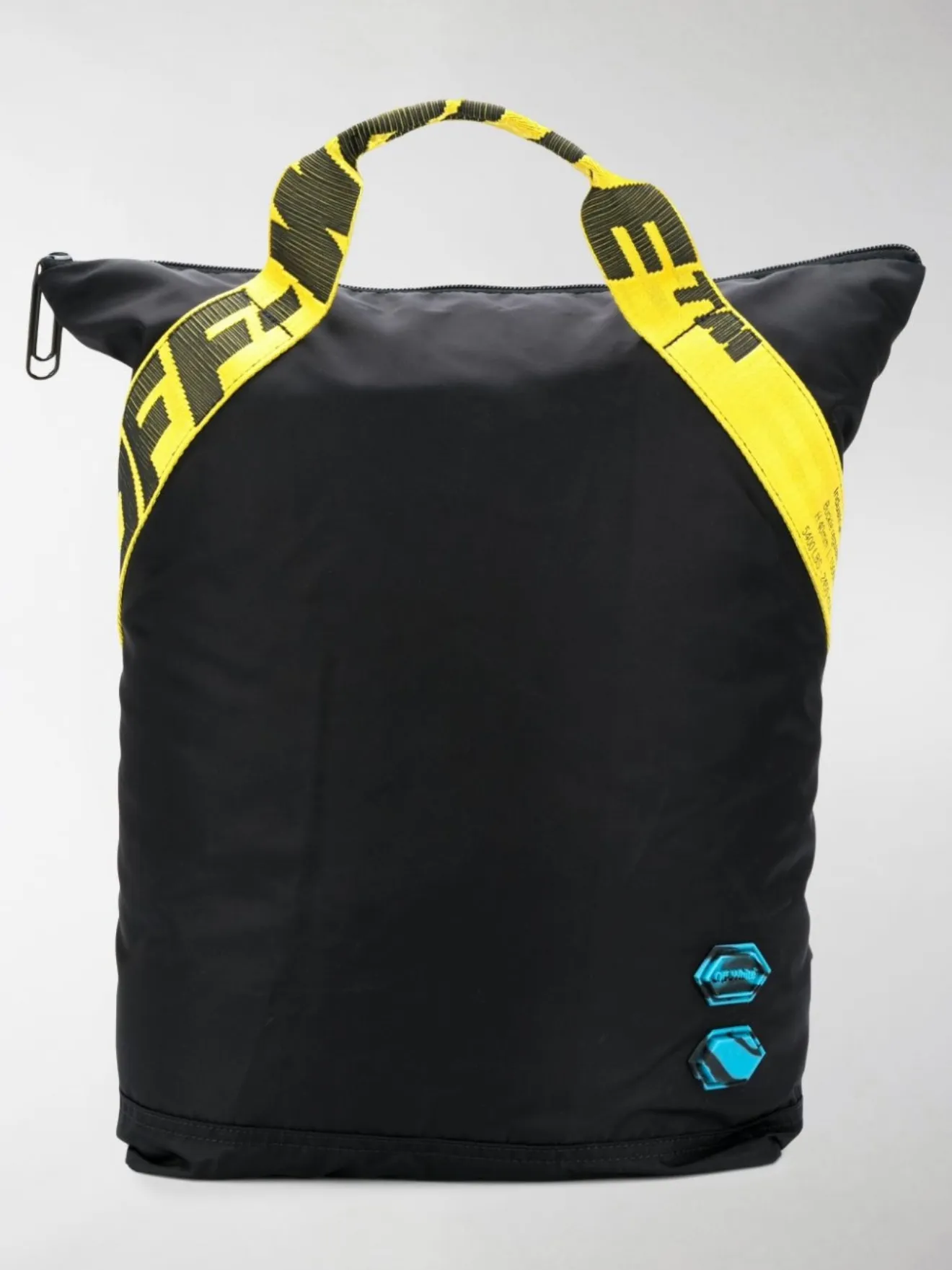 OffWhite Industrial logostrap backpack 1000 black no color MODES