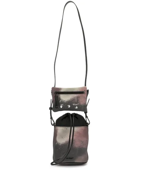 Off-White camouflage-print double pouch bag