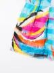 Emilio Pucci Junior تنورة بطبعة تجريدية وشراشيب