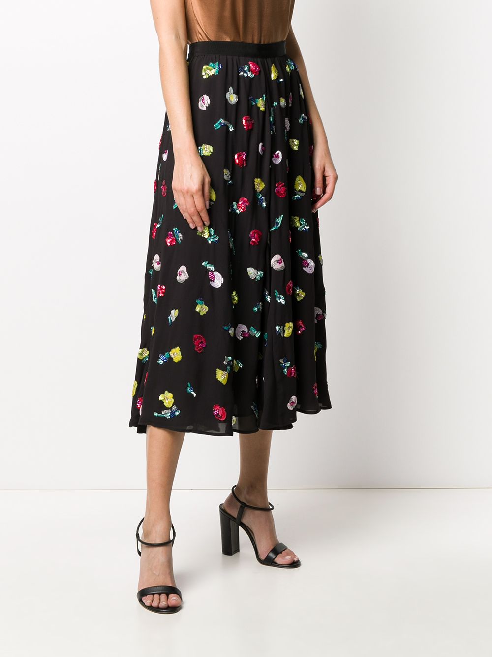 фото Amen sequin embroidered midi skirt