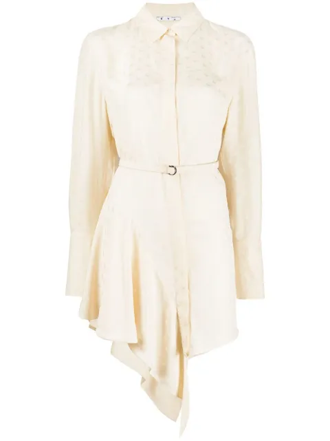Off-White asymmetric ruffled shirt dress