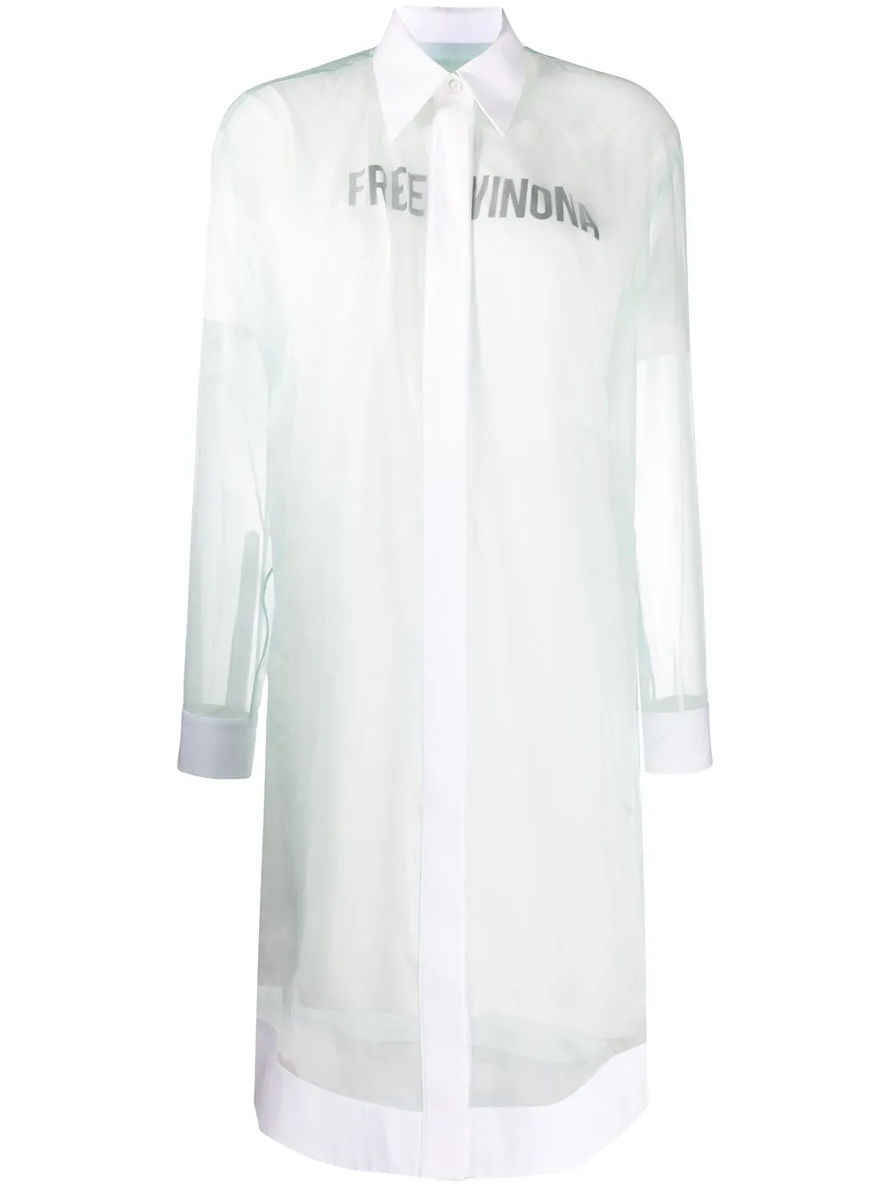 Off-White Free Winona-print shirt dress – Blue