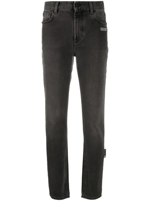 Off-White jeans rectos con tiro alto