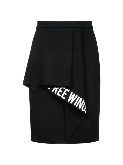 Off-White falda con estampado de eslogan