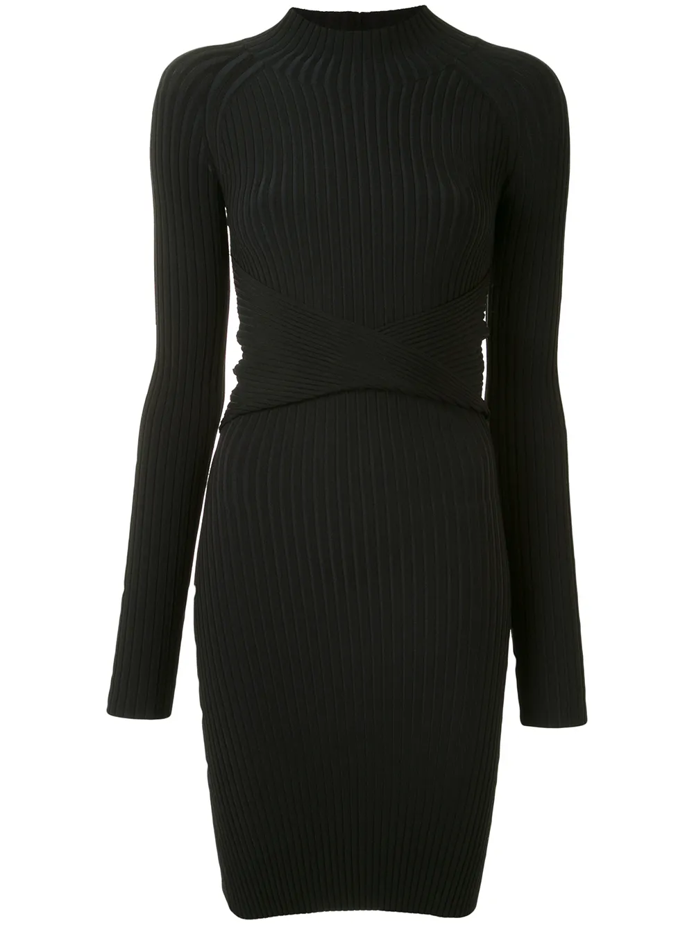 

Dion Lee vestido corto con abertura - Negro