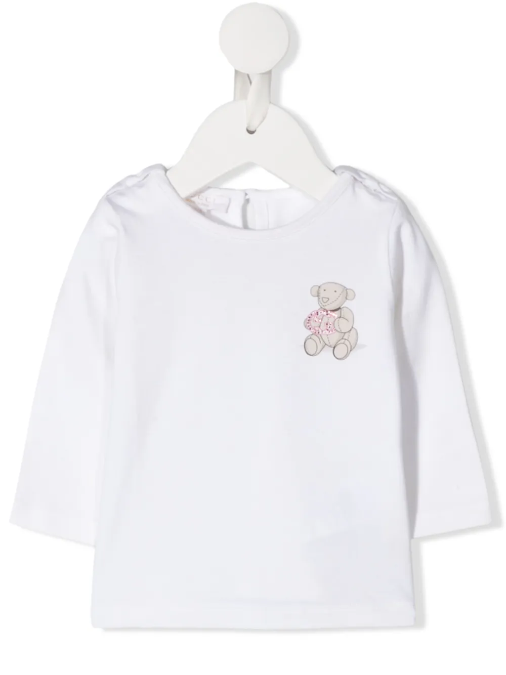 Gucci Babies 泰迪熊长袖t恤in White Modesens