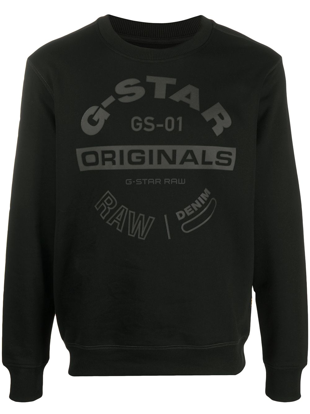 G-star Raw Logo Printed Sweatshirt In Black