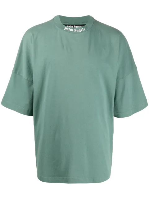 Palm Angels logo-print over T-shirt