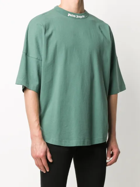 Palm Angels logo-print over T-shirt 