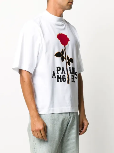 Palm Angels rose-print Logo T-shirt 