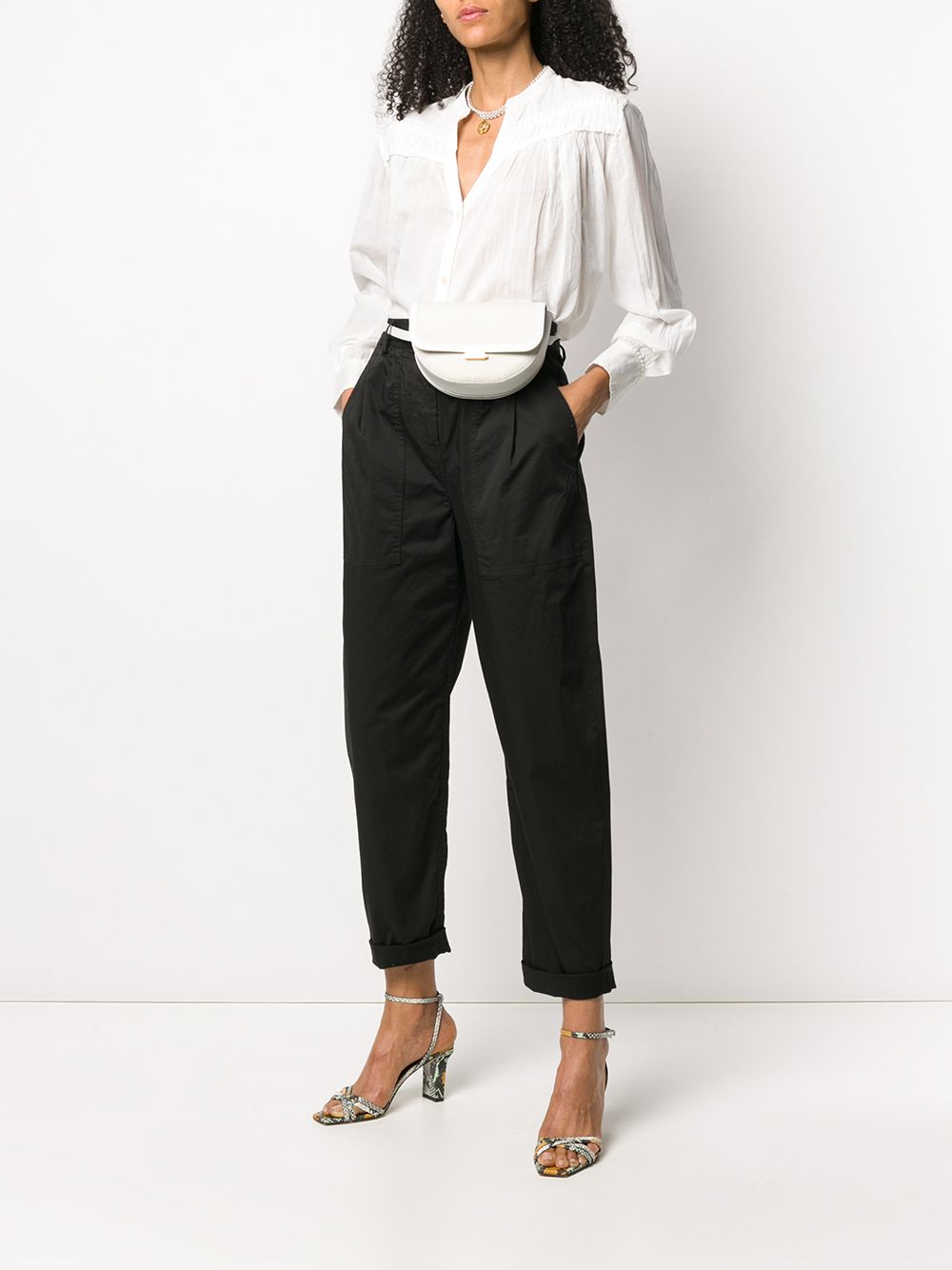 Shop Nili Lotan turn up cuff trousers with Express Delivery - FARFETCH