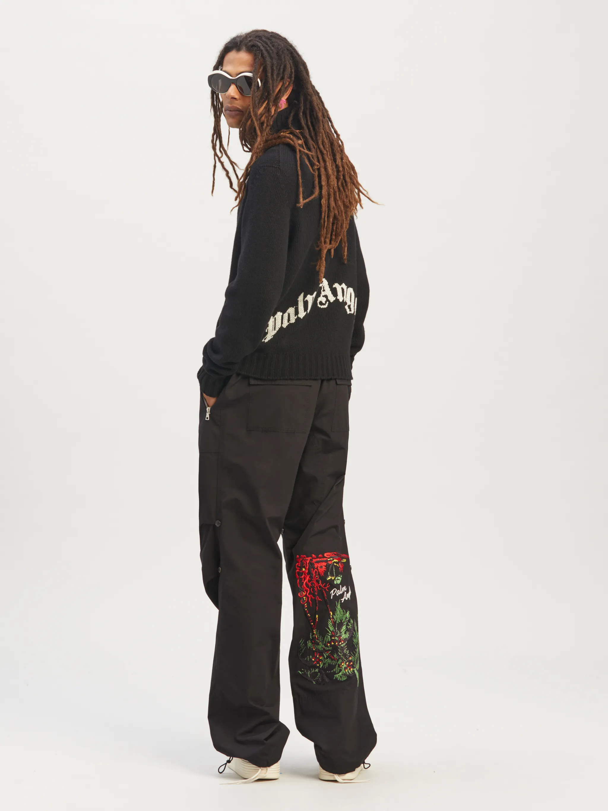 Curved Logo Tneck Sweater