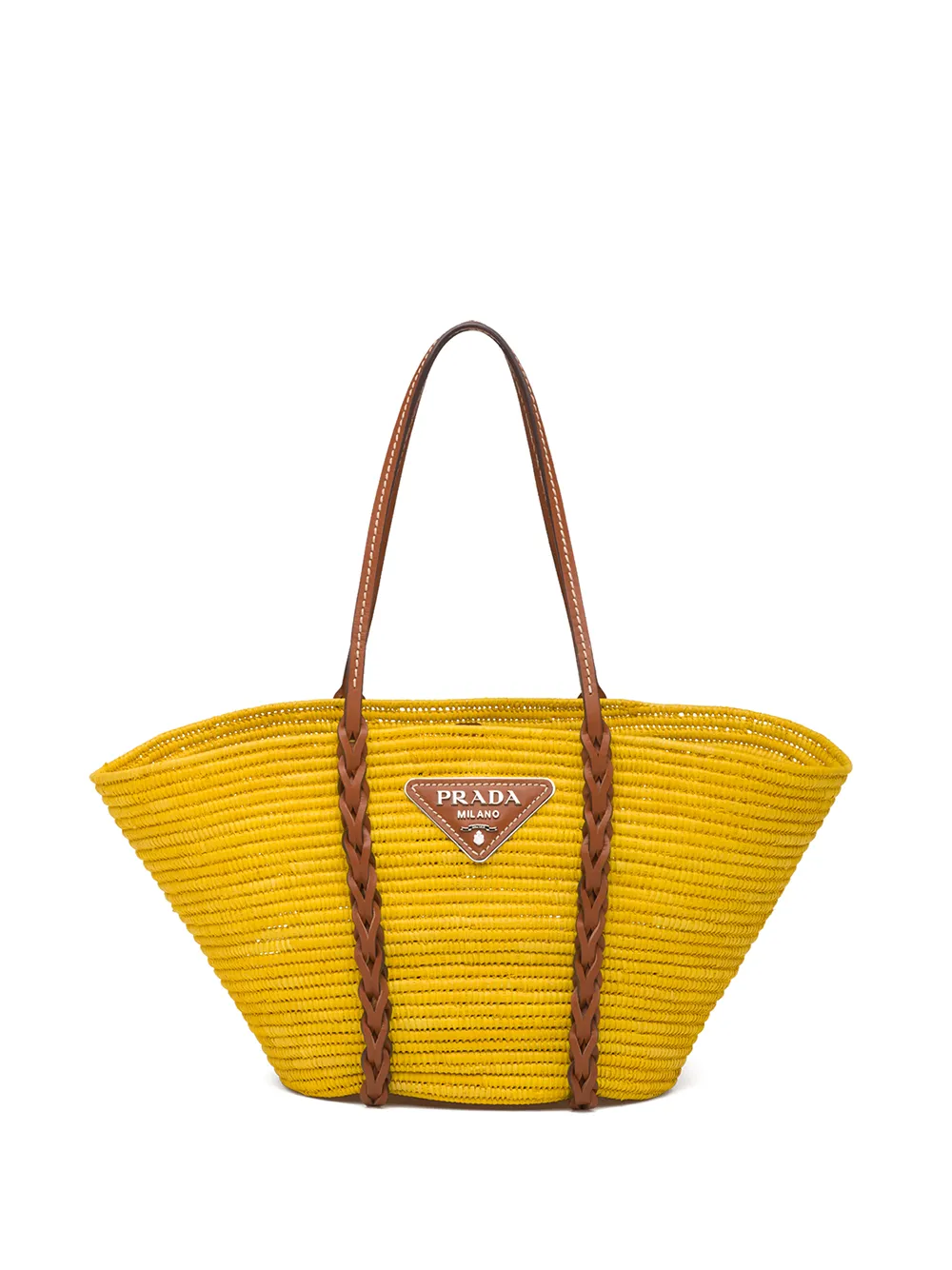 

Prada tote de paja - Amarillo