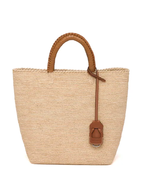 prada woven raffia tote