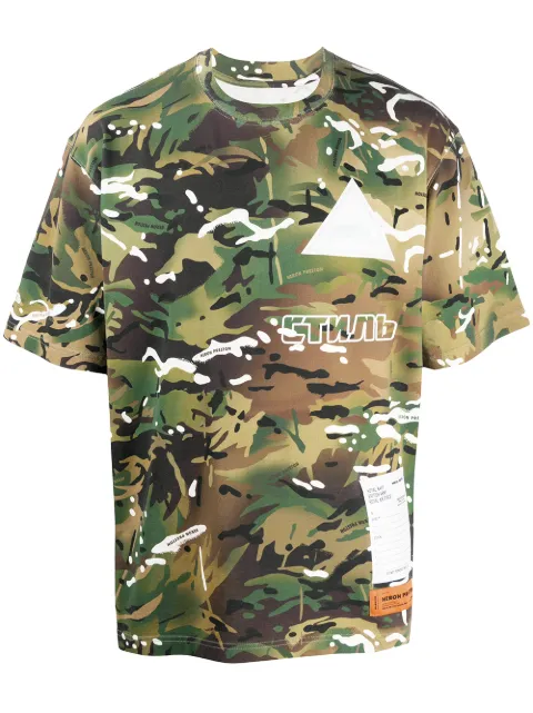 Heron Preston camouflage print T-shirt