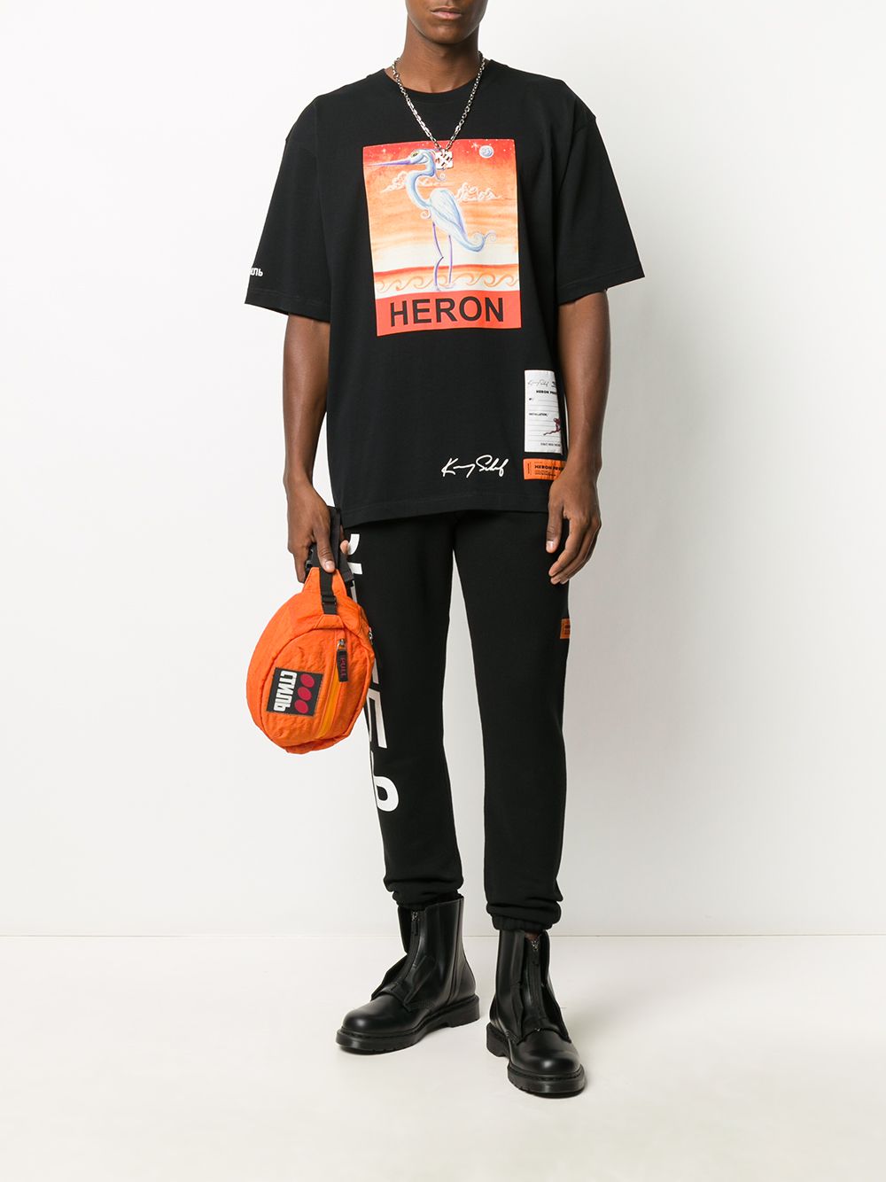 фото Heron preston футболка с принтом