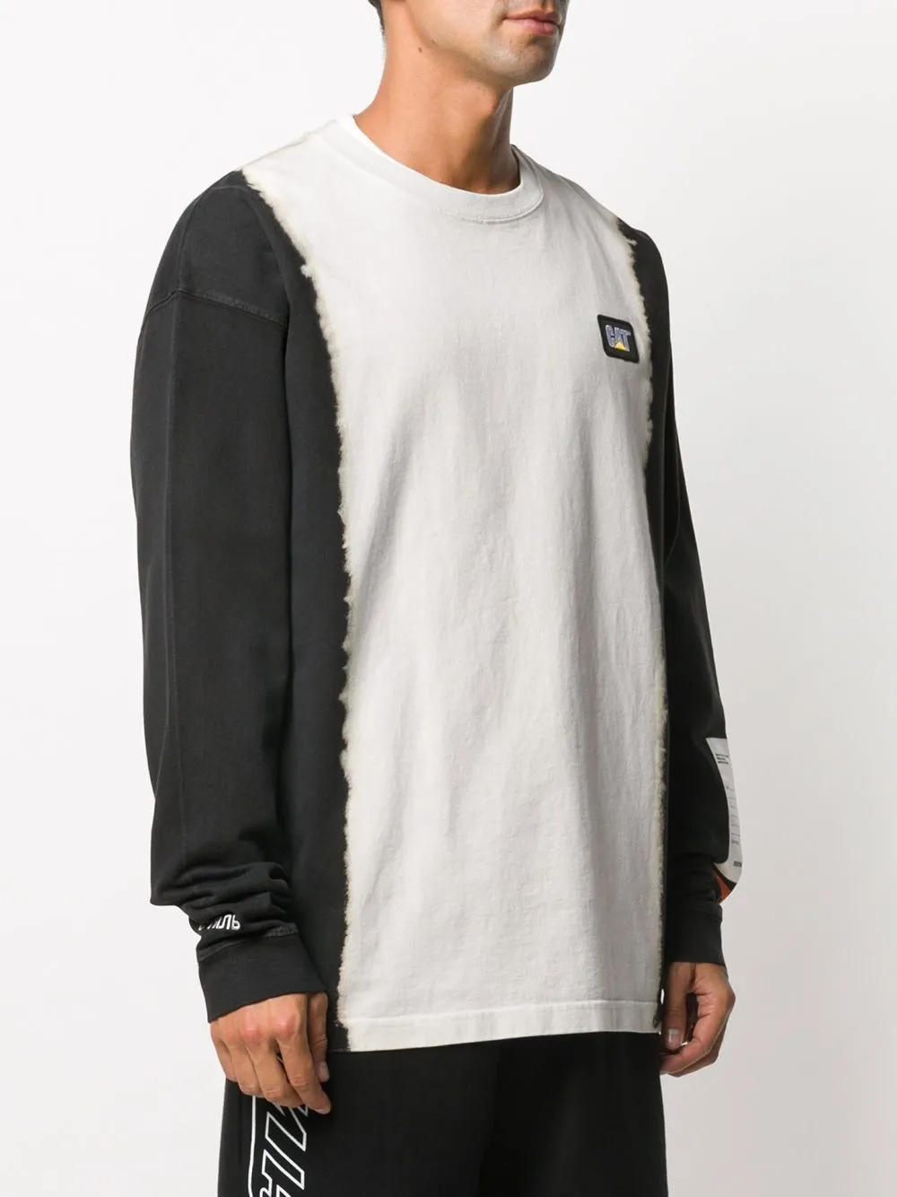  Heron Preston T Shirt Mit Pinselstrich Print   1201 Phantom White 