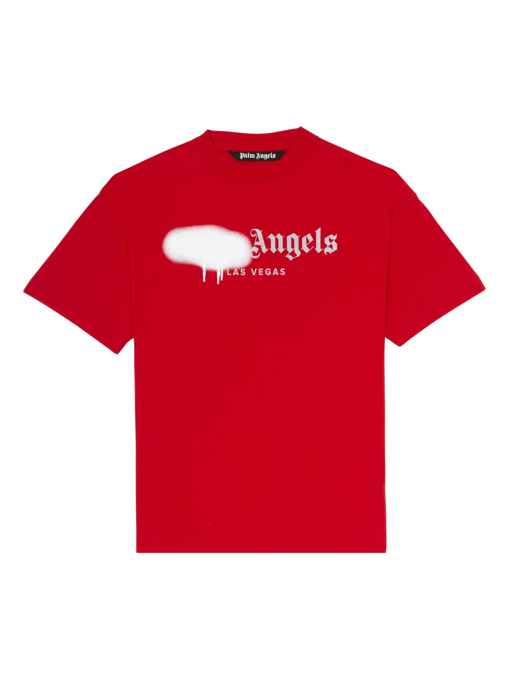 LAS VEGAS S/S SPRAYED T-SHIRT in red - Palm Angels® Official