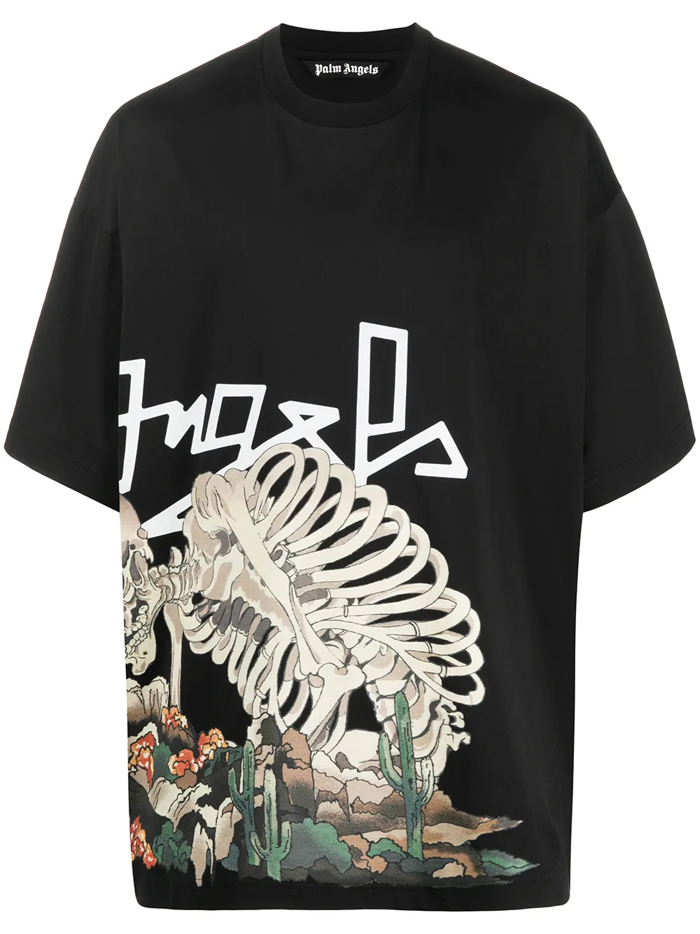 palm angels skull shirt