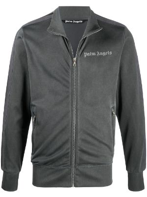 Palm Angels For Men Designer Clothing Farfetch - black bomber jacket unzipped w grey hoodie roblox