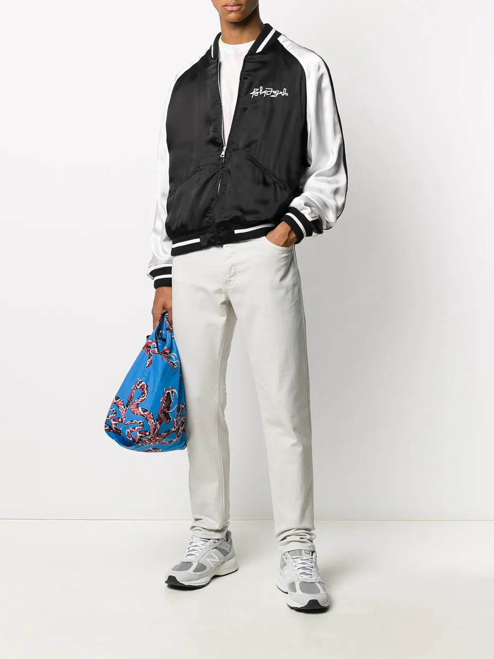 Image 2 of Palm Angels Desert Skull logo-print bomber jacket