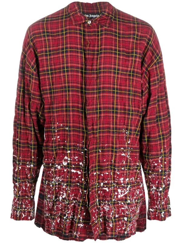 palm angels tartan shirt