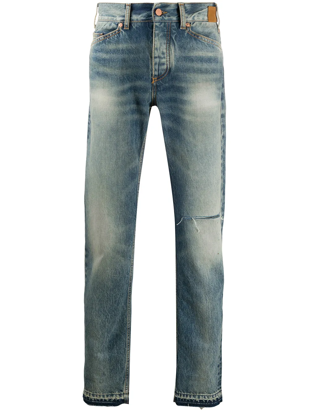 

Palm Angels rip detail faded jeans - Blue