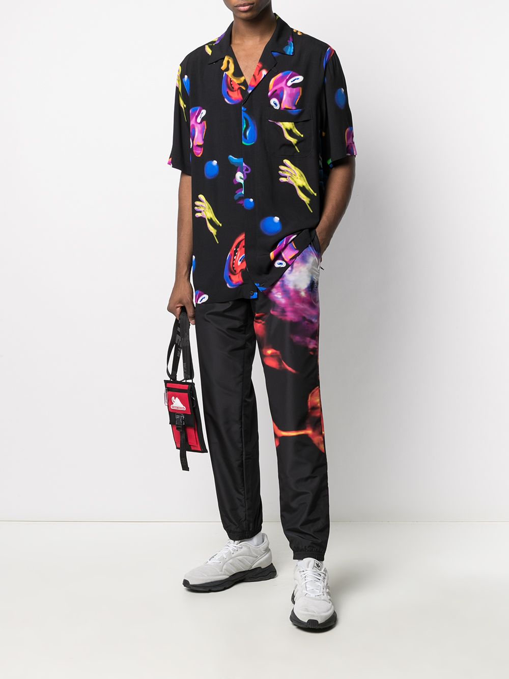 Marcelo Burlon County of Milan Trainingsbroek met bloemenprint - Zwart