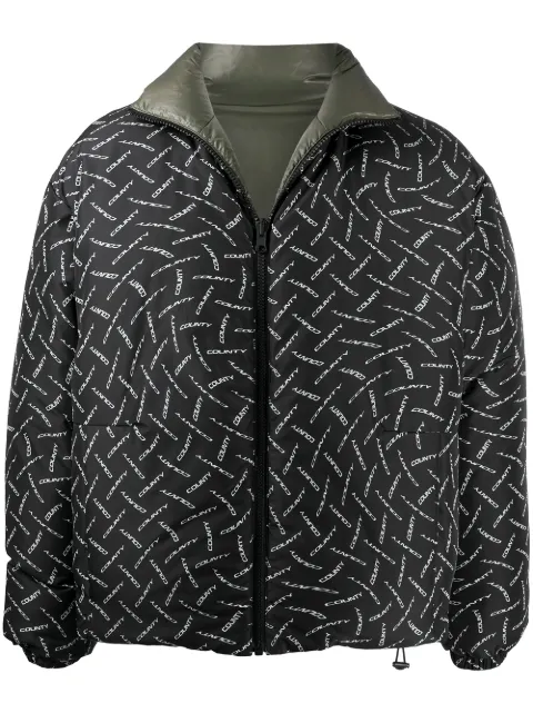 Marcelo Burlon County of Milan County logo print padded jacket