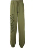 COUNTY OF MILAN logo print track pants - Green