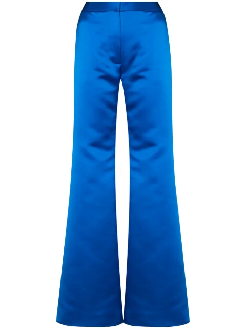 Halpern satin flared trousers