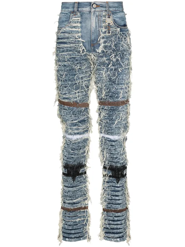 shredded leg jeans