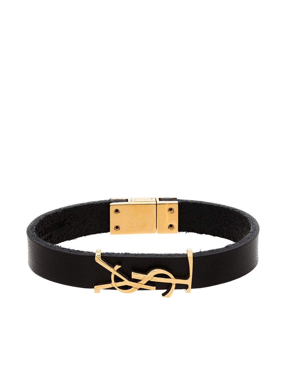 Image 1 of Saint Laurent logo-plaque buckled bracelet