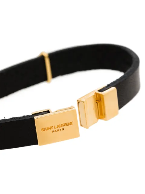Saint Laurent logo-plaque Buckled Bracelet - Farfetch