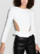 Image 2 of Khaite Rosy shirred long-sleeve blouse