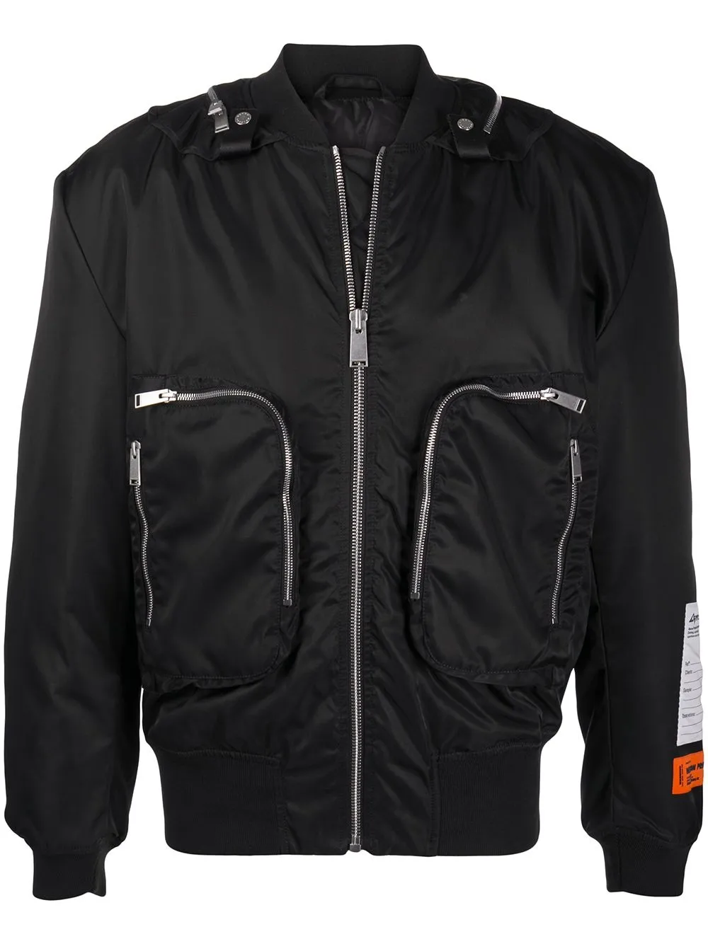 

Heron Preston logo-patch bomber jacket - 1000 BLACK