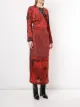 Marine Serre mixed-print surplice dress