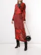 Image 2 of Marine Serre mixed-print surplice dress