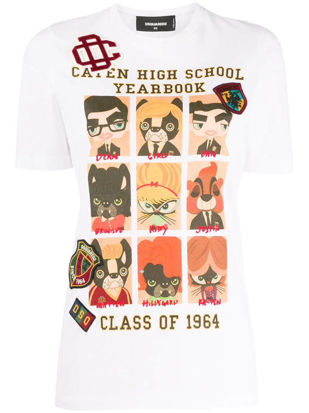 

Dsquared2 playera con estampado de anuario - Blanco