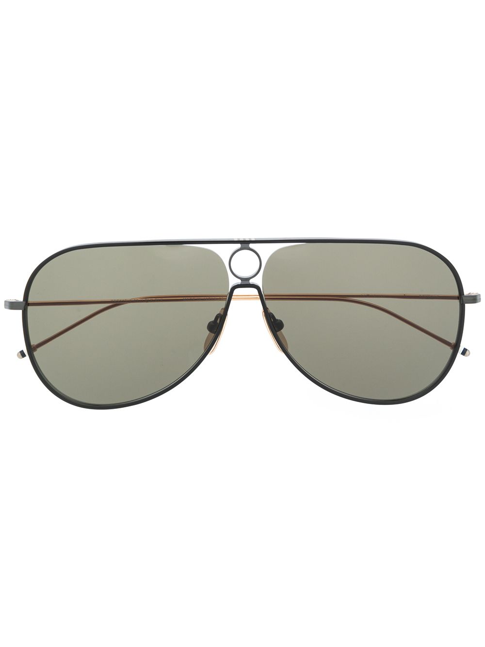 фото Thom browne eyewear tbs115 aviator-frame sunglasses