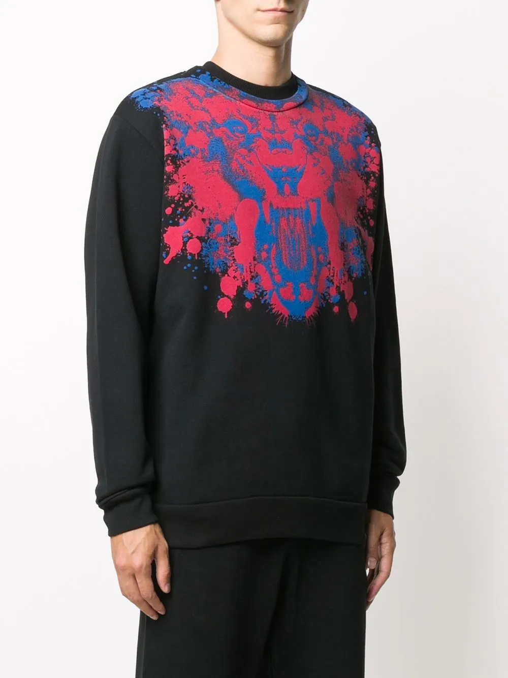 COUNTY OF MILAN Sweater met print 1025 BLACK RED