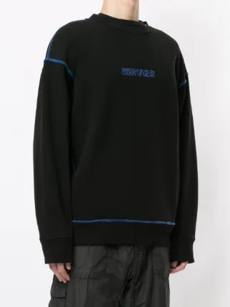 MAD FACE CHOP OVER CREWNECK BLACK BLUE展示图