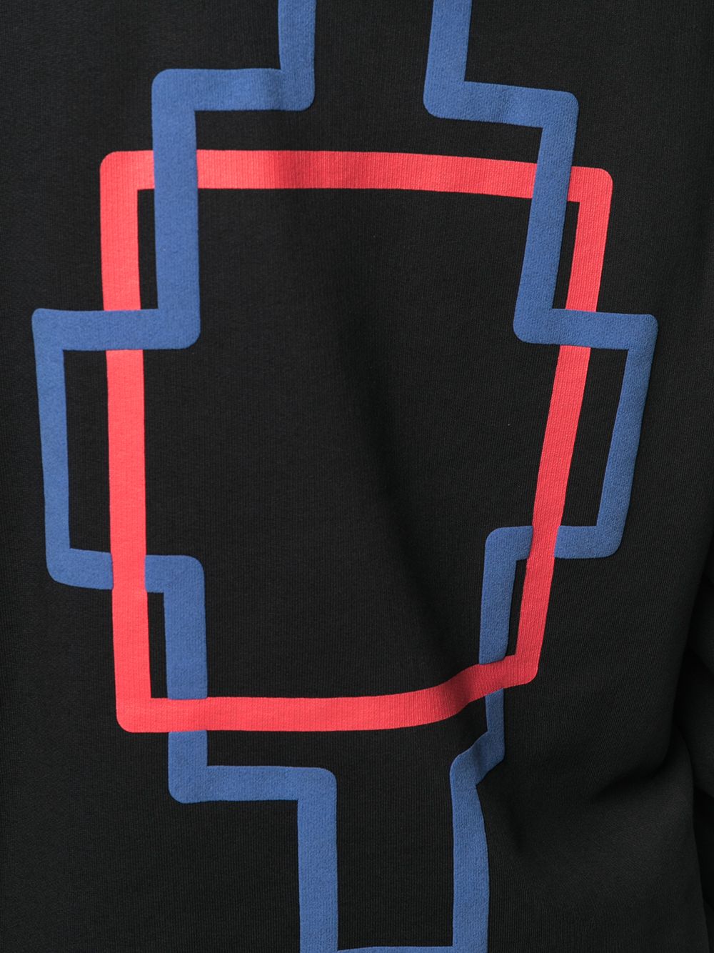 фото Marcelo burlon county of milan square outline regular hoodie black red