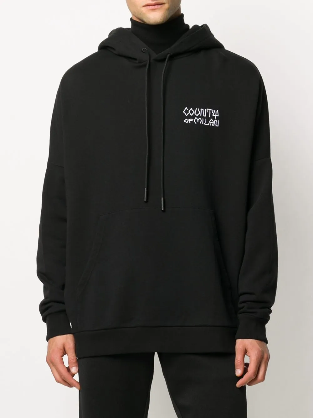  County Of Milan 'tribe' Oversized Kapuzenpullover   1001 Black White 