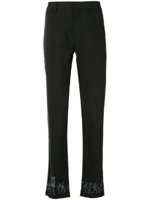 Comme Des Garçons Homme Plus zip-detail Skinny Trousers | Black