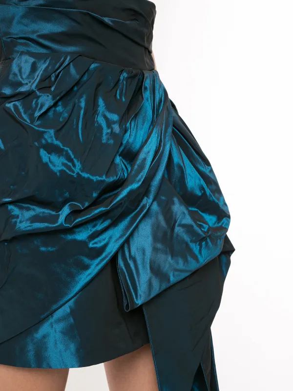 Satin draped outlet mini skirt