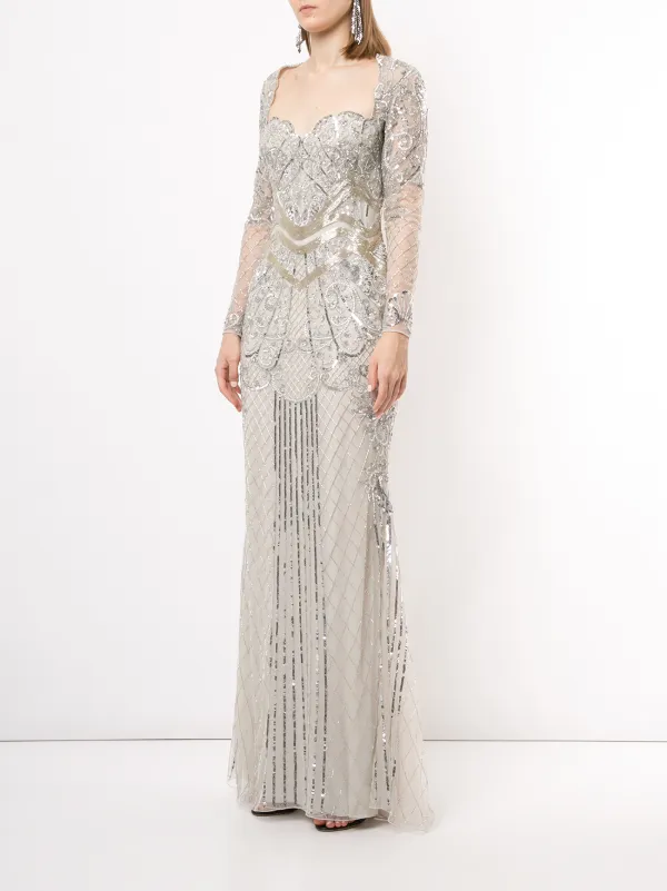 sequin embellished gown