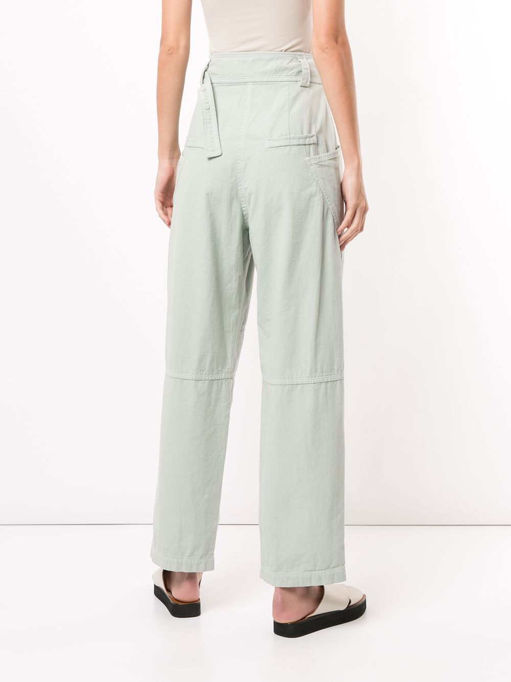 фото Low classic snap belt wide-leg trousers