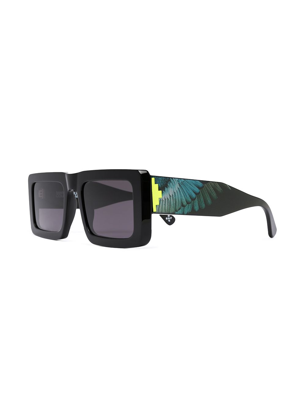 фото Marcelo burlon county of milan wings templo sunglasses black turquoise